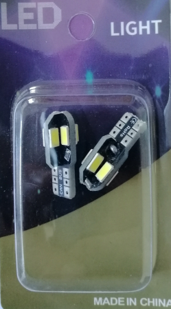Kit 2 LED gabarit alb 12V Т10 W5W 8 SMD [1]