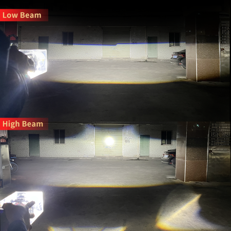 Kit 2x Lupe Bi-Led 3″ Faza scurta/Faza lunga, cu LASER, P91 Seria, 156W, 6500K, 8000lm, 12V [4]