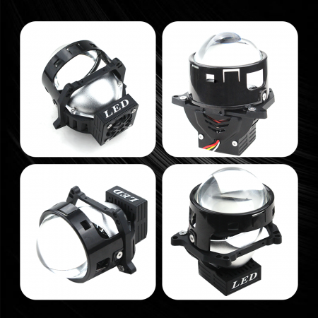 Kit 2 Lupe Bi-Led 3″ Faza scurta/Faza lunga, G2 P Seria, 120W, 6000K, 8000lm, 12V +500 % Luminozitate [6]