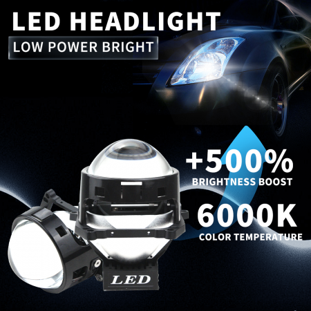 Kit 2 Lupe Bi-Led 3″ Faza scurta/Faza lunga, G2 P Seria, 120W, 6000K, 8000lm, 12V +500 % Luminozitate [3]