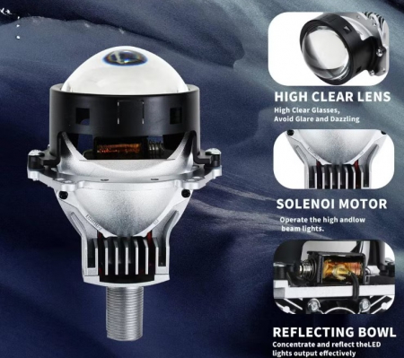 Kit  Lupe Bi-Led 3″ Fază scurtă/Fază lungă, P20 Seria, 90W, 6500K, 6500lm, IP68, 9-16V DC [8]