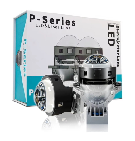 Xenon - Kit 2x Lupe Bi-Led 3″ Faza scurta/Faza lunga, P80 PRO Seria, 120W, 6500K, 7500lm, 12V +300 % Luminozitate