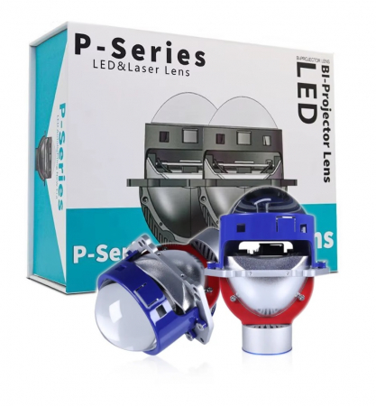 Lupe LED- Xenon - Kit 2 Lupe Bi-Led 3″ Faza scurta/Faza lunga, P89 Seria, 130W, 6500K, 8000lm, IP68, 12V +500 % Luminozitate