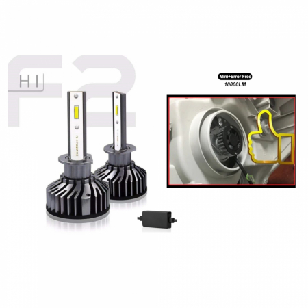 Becuri Auto H1 LED CANBUS F2 5000lm 12V-24V, 72W [1]