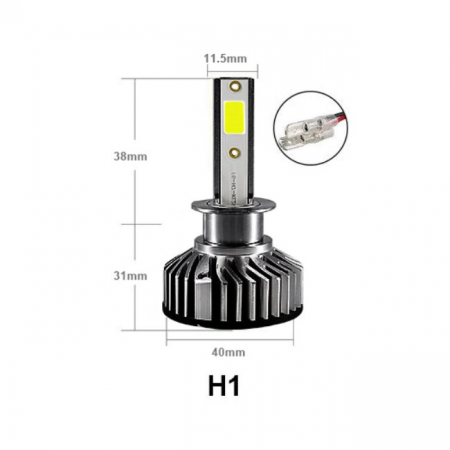 Becuri Auto H1 LED CANBUS F2 5000lm 12V-24V, 72W [5]