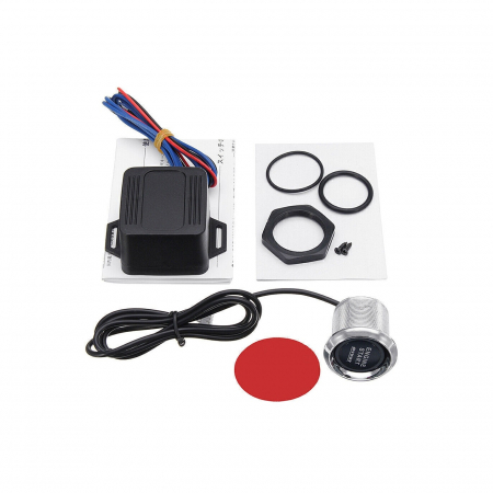 Kit buton pornire motor autoturism cu iluminare Rosu / Albastru 12V Cod: ES02 - Lumina Albastra [3]