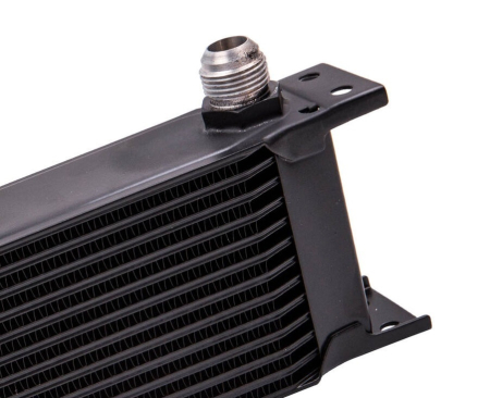 Kit complet radiator ulei universal din aluminiu, 13 randuri, 330 x 50 x 95 mm, AN10 37°, cu furtunuri si adaptor pentru filtru de ulei, negru [6]