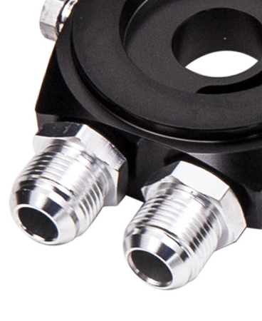 Kit complet radiator ulei universal din aluminiu, 13 randuri, 330 x 50 x 95 mm, AN10 37°, cu furtunuri si adaptor pentru filtru de ulei, negru [5]