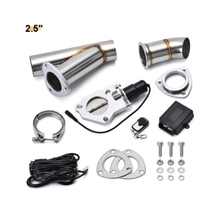 Ornament toba - Kit cut off valve V evacuare auto cu telecomanda si colier V-band 63 mm inox
