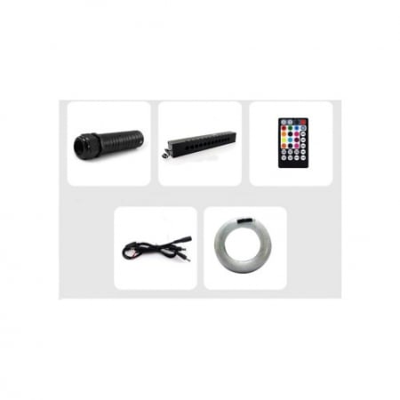 Kit fibra optica LED RGB+W plafon instelat cu efect meteorit si Stea Cazatoare 700 fire ,3m 12V [3]