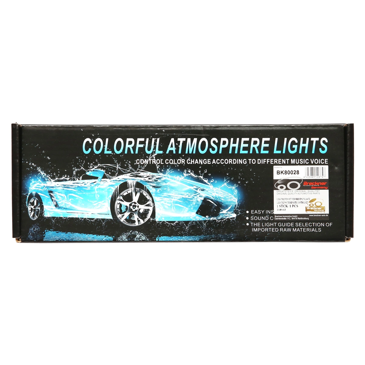 Kit lumini ambientale interior auto RGB LED 12V/6A cu telecomanda [6]