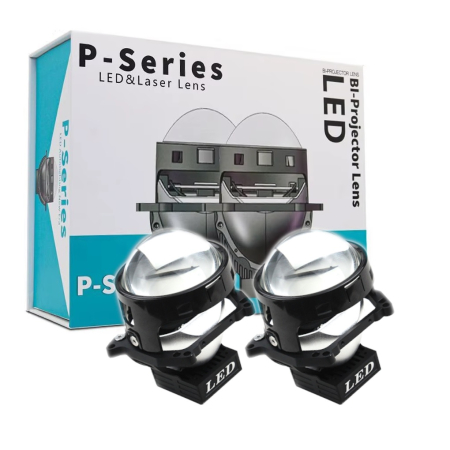 Xenon - Kit Lupe Bi-Led 3″ Faza scurta/Faza lunga, G2 P Seria, 120W, 6000K, 8000lm, 12V +500 % Luminozitate