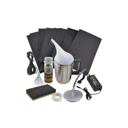 Noutati Real Auto - Kit restaurare faruri auto cu polimer lichid 600ml , include accesorii si alimentare duala 12V / 220V