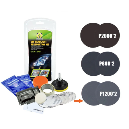 Solutii curatare si intretinere - Kit restaurare faruri auto – curatare si polish Headlight Restoration Kit