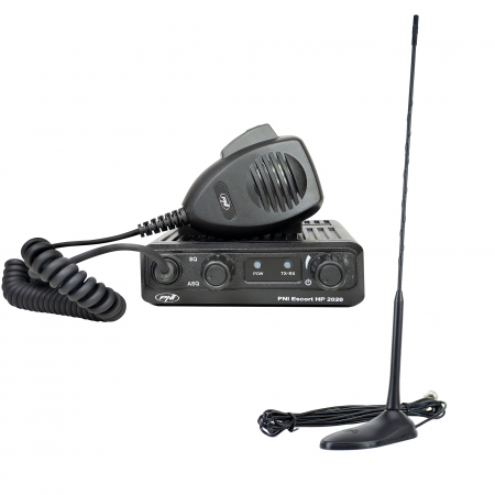 Electronice si electrice auto - Kit Statie radio CB PNI Escort HP 2020 un singur canal 22 cu antena CB PNI Extra 45 cu magnet