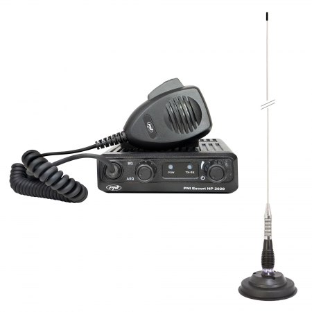 Electronice si electrice auto - Kit Statie radio CB PNI Escort HP 2020 un singur canal 22 cu antena CB PNI ML100 cu magnet