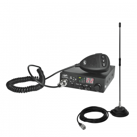 Kit Statie radio CB PNI ESCORT HP 8000L ASQ + Antena CB PNI Extra 40 cu magnet [1]