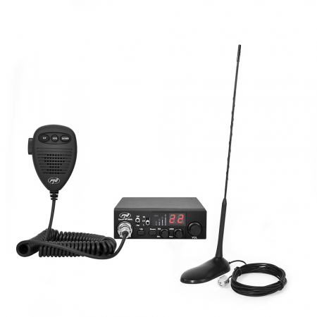 Statie  Radio - Kit Statie radio CB PNI ESCORT HP 8000L ASQ + Antena CB PNI Extra 45 cu magnet