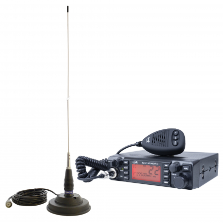 Statie  Radio - Kit Statie radio CB PNI ESCORT HP 9001 PRO ASQ + Antena CB PNI ML145 cu magnet 145/PL