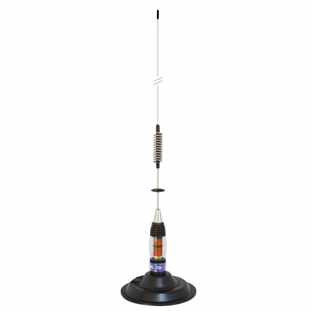 Kit Statie radio CB President Teddy II ASC AM/FM, VOX, NB, ANL, 12V + Antena CB PNI ML70, lungime 70cm, 26-30MHz, 200W [2]