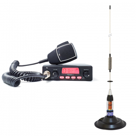 Kit Statie radio CB TTi TCB-550 EVO + Antena PNI ML70 cu magnet, 70cm, 26-30MHz, 200W [6]