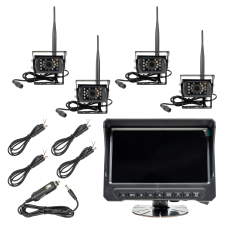 Kit supraveghere video wireless PNI TRK504 pentru camion DVR cu monitor LCD si 4 camere [8]