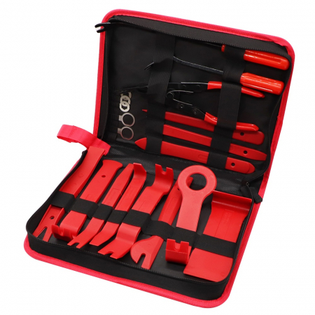 Kit Universal de Instrumente Antizgarieturi Pentru Demontat Accesorii Auto, Tapiterie, Radio si Navigatie, 19 Piese [4]