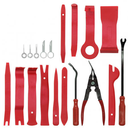 Kit Universal de Instrumente Antizgarieturi Pentru Demontat Accesorii Auto, Tapiterie, Radio si Navigatie, 19 Piese [12]