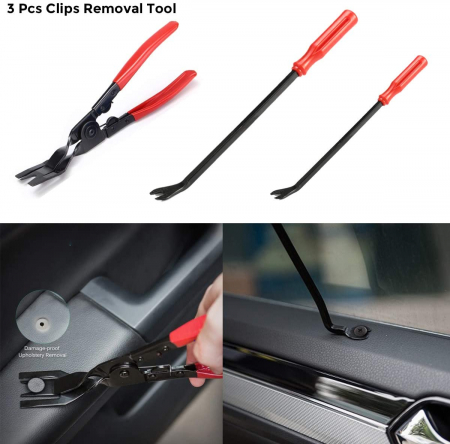 Kit Universal de Instrumente Antizgarieturi Pentru Demontat Accesorii Auto, Tapiterie, Radio si Navigatie, 19 Piese [8]