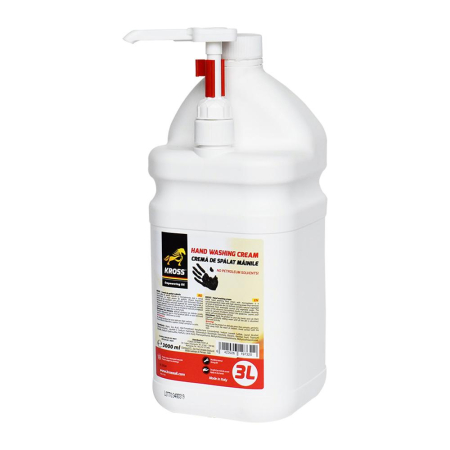 Noutati Real Auto - KROSS CREMA SPALAT MAINI ALBA CU POMPA - 3L