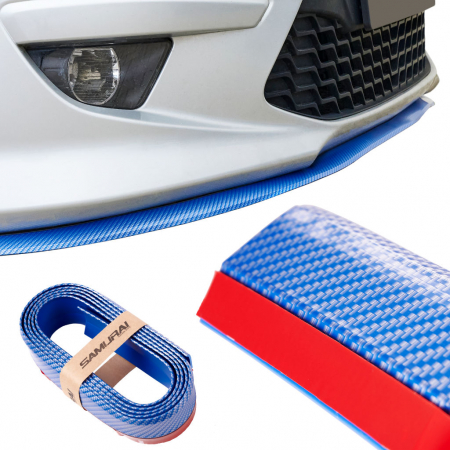 Prelungire bara -spoiler - Protectie spoiler, prelungire bara fata/spate din cauciuc, culoare CARBON Albastru