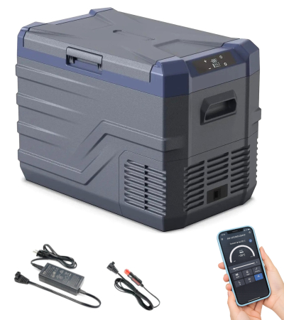 Electronice si electrice auto - Lada Frigorifica Electrica Smart  Control prin Aplicatie, Bluetooth, 12V/24V, 100-240V, 35.3L - Gri