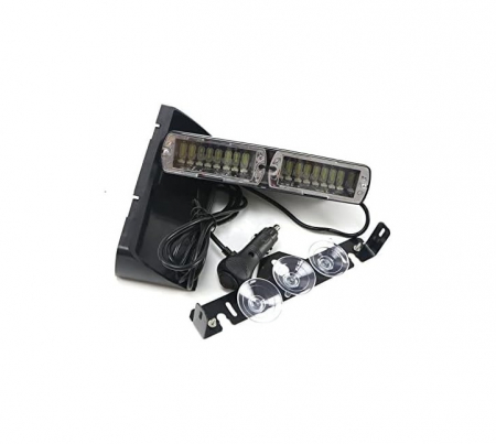 Lampa 24 LED parbriz profesionala stroboscopica 12V Cod: S2 48W - Rosie-Albastra S2 48W [1]