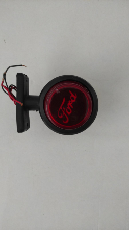 Lampă gabarit roșu-chihlimbar, scurtă, "vechea școală" LED NEON cu logo FO 12-24V [7]