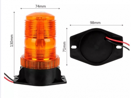 Girofar LED  stroboscopic, 130mm x 74mm, 12V - 24V, 30 diode SMD [3]