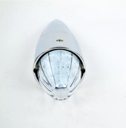 Lampa Gabarit 17 LED Alb cu ramă cromată și garnitură din cauciuc 12-24V [1]