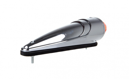 Lampa Gabarit 17 LED portocaliu cu ramă cromată și garnitură din cauciuc 12-24V [4]