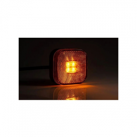 Lampa gabarit 62x62, LED, galbena, 12-36V, Fristom [2]