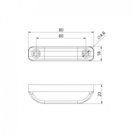 Lampa gabarit 80x18 LED, galbena, 12-30V, [3]