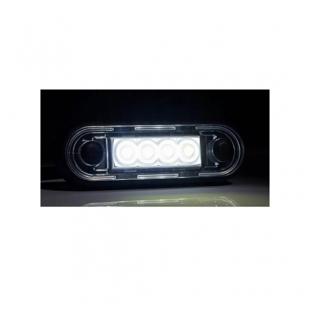 Lampi Camion/ Remorca - Lampa gabarit 84x27, Slim, 4 LED-uri, 2 garnituri, montare bullbar, alba, FRISTOM