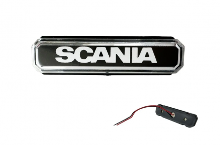 Lampi Laterale - Lampa gabarit cu LOGO NEON ALB SCANIA 12-24 V