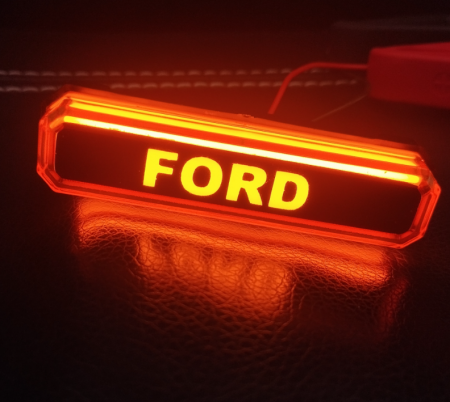 Lampa gabarit cu LOGO NEON galben FORD 12-24 V [1]