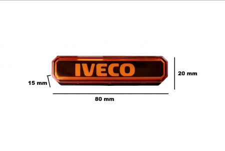 Lampa gabarit cu LOGO NEON  galben IVECO 12-24 V [3]