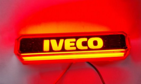 Lampa gabarit cu LOGO NEON  galben IVECO 12-24 V [2]