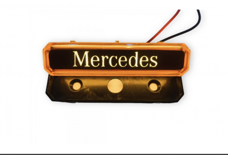 Lampa gabarit cu LOGO NEON Galben Mercedes 12-24 V [2]