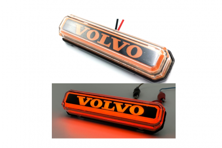Lampi Laterale - Lampa gabarit cu LOGO NEON Galben VOLVO 12-24 V