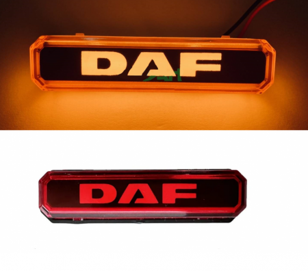 Accesorii Camioane - Lampa gabarit cu LOGO NEON  rosu DAF 12-24 V