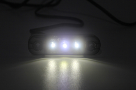 Lampa gabarit laterala LED alb fumuriu rezistent la apă IP67, 12V/24V Cablu 30 cm - E9 10R-06, ECE R10, ECE R148 [7]