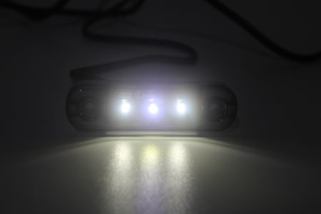 Lampa gabarit laterala LED alb fumuriu rezistent la apă IP67, 12V/24V Cablu 30 cm - E9 10R-06, ECE R10, ECE R148 [7]