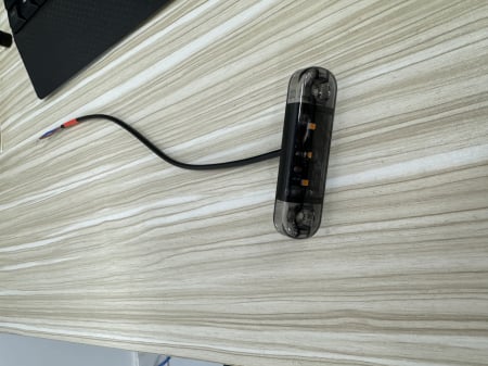 Lampa gabarit laterala LED portocaliu fumuriu rezistent la apă IP67, 12V/24V Cablu 30 cm - E9 10R-06, ECE R10, ECE R148 [9]